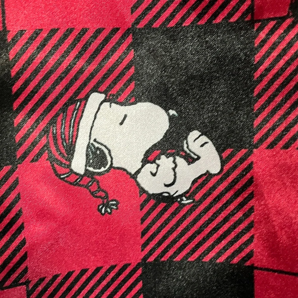Justice Red and Black Snoopy Pajama Set Long‎ Sleeve and Pants NWT Size M 10